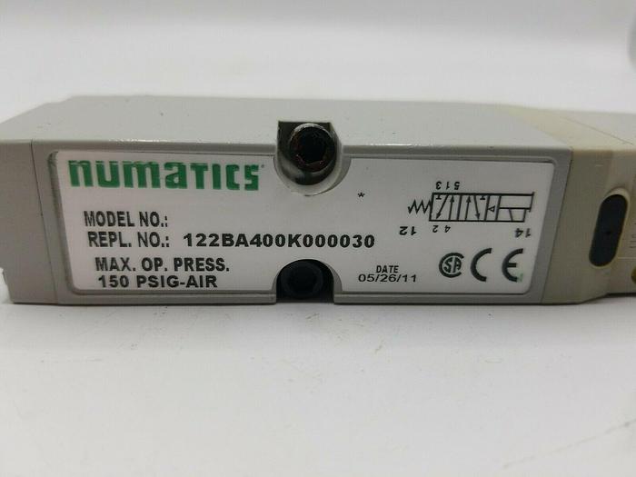 Used NUMATICS 122BA400K000030 SOLENOID VALVE