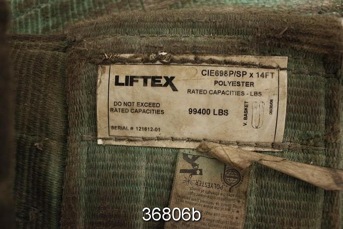 Used Liftex CI698P/SP Sling, 14' Length, 16" Width, V-Basket 99400 #36806