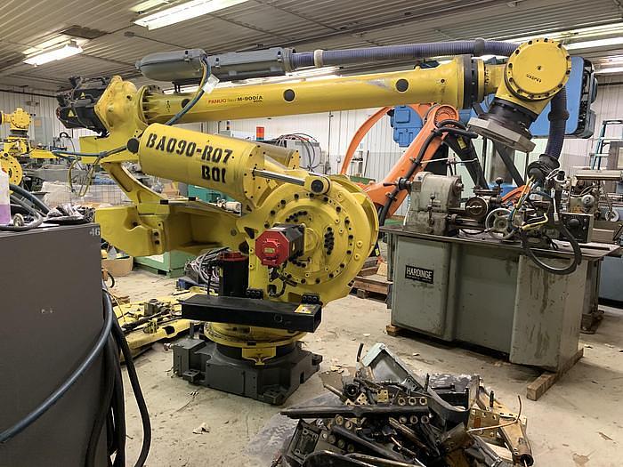 Used FANUC M900iA/400L 6 AXIS CNC ROBOT WITH R30iA CONTROLLER 400KG X 3625mm HIGH REACH