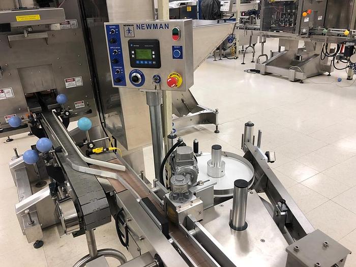 Used Labeler, Pressure Sensitive, Newman, Mdl NV2, WrapLabeler, Pressure Sensitive, Newman, Mdl NV2, Wrap #S742624