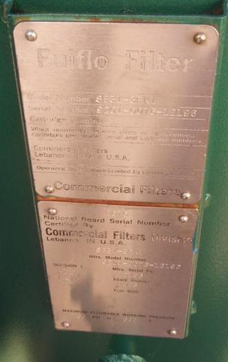 Used Filter, Pressure Leaf, 30 SF, S/st, Comm'l Filters, VTVL, #S385500