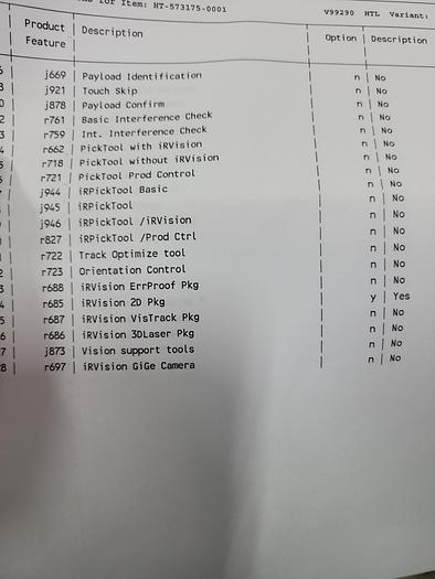 Used Fanuc M-20ia Industrial Robot with R-30ib Controller and Vision System