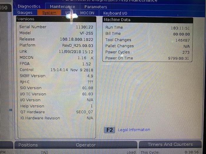 Used 2016 Haas VF-2SS