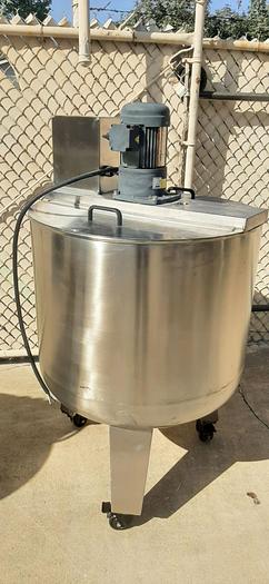Used Tank, 100 Gallon, S/st, Agit, 32" x 25", FT/DB #S744476