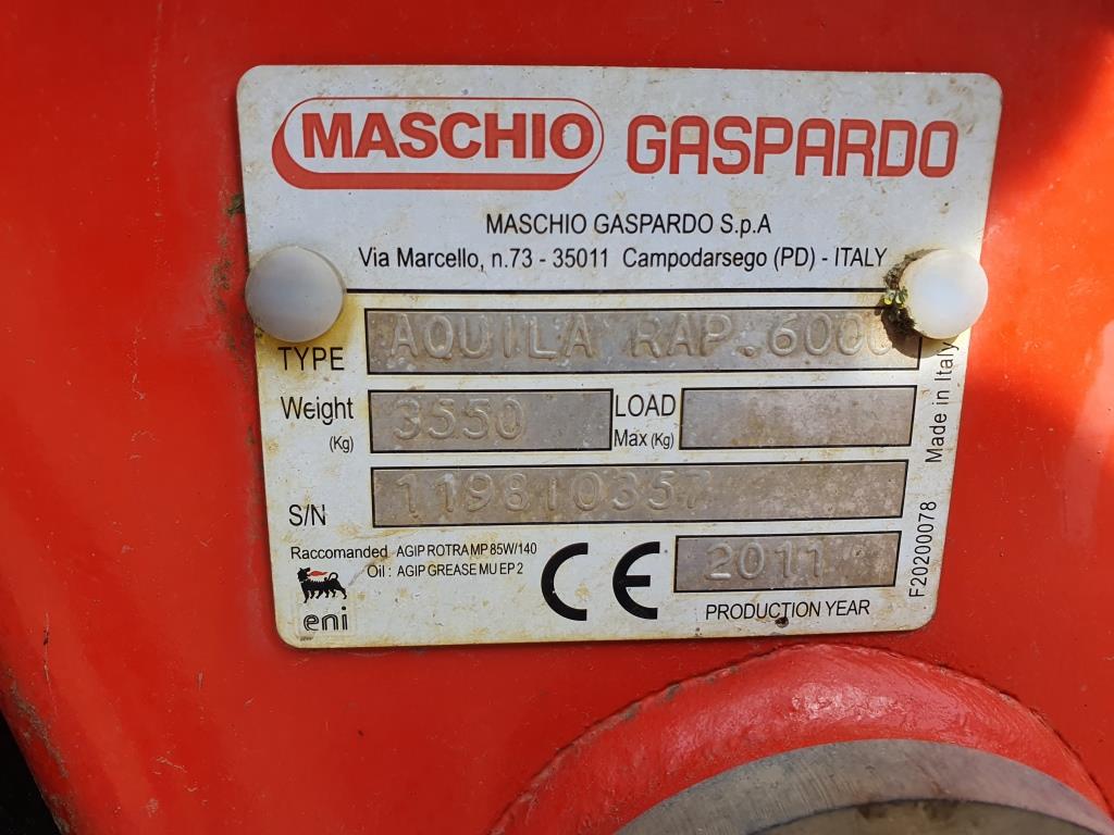 Used Maschio Aquila Rapido 6000 6m Power Harrow