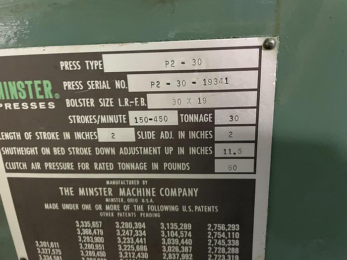 Used Minster P2-30-30