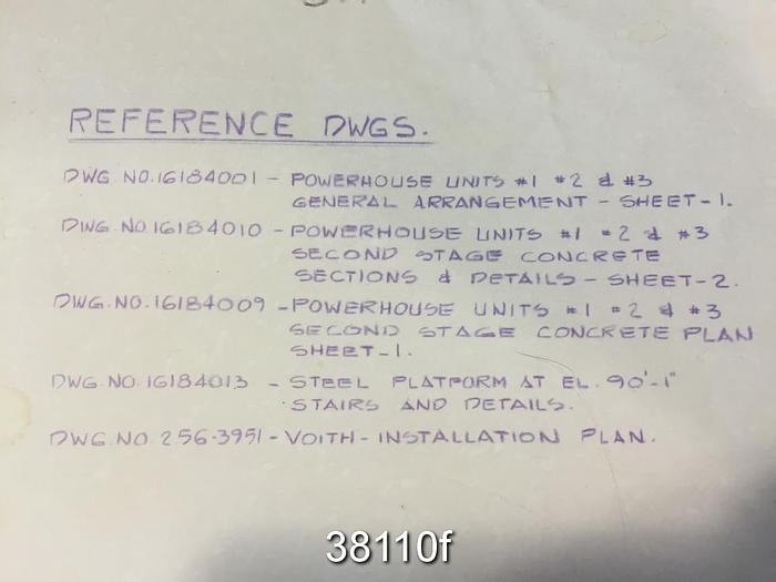 Used (3) Voith 1.206 MW Hydro Turbines with Westinghouse Induction Generators #38110