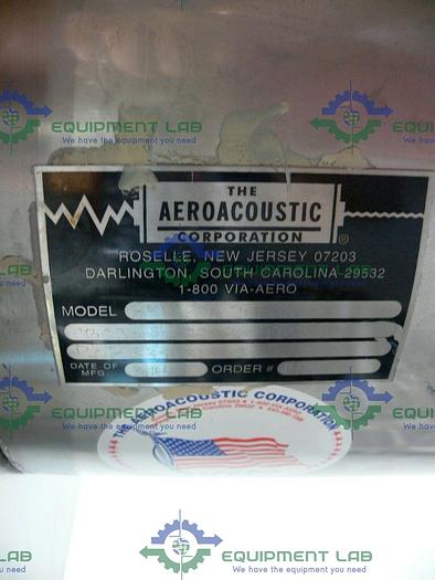 Used WEG 5HP Chicago Blower size 1500 w/ Aeroacoustic 8-TA-2A Tubular Silencer