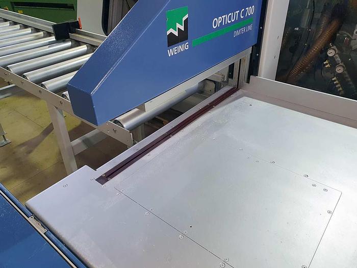 Used 2011 WEINIG Dimter Under table crosscut saw WEINIG OptiCut C700