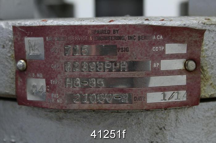 Used Crosby Valve HS 35 2.5x4 Pressure Relief Valve #41251