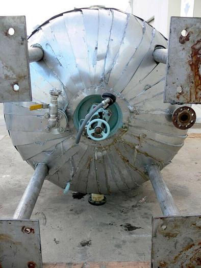 Used Pfaudler 300 Gallon Stainless Steel & Glass Lined Jacketed Reactor w/ Top Mixer