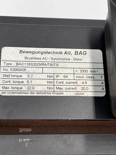 Used Bewegungstechnik BAC118S20/3/RA/TB/TS