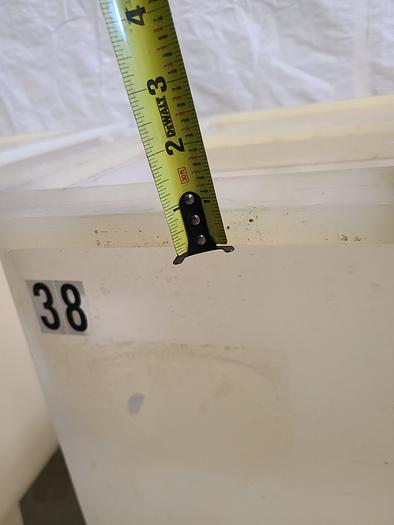 Used Polypro Tank Counter Flow Rinse side and bottom support 70" x 28" x 29" Removable Partition - LARRY PLEASE CHECK DEMENTIONS