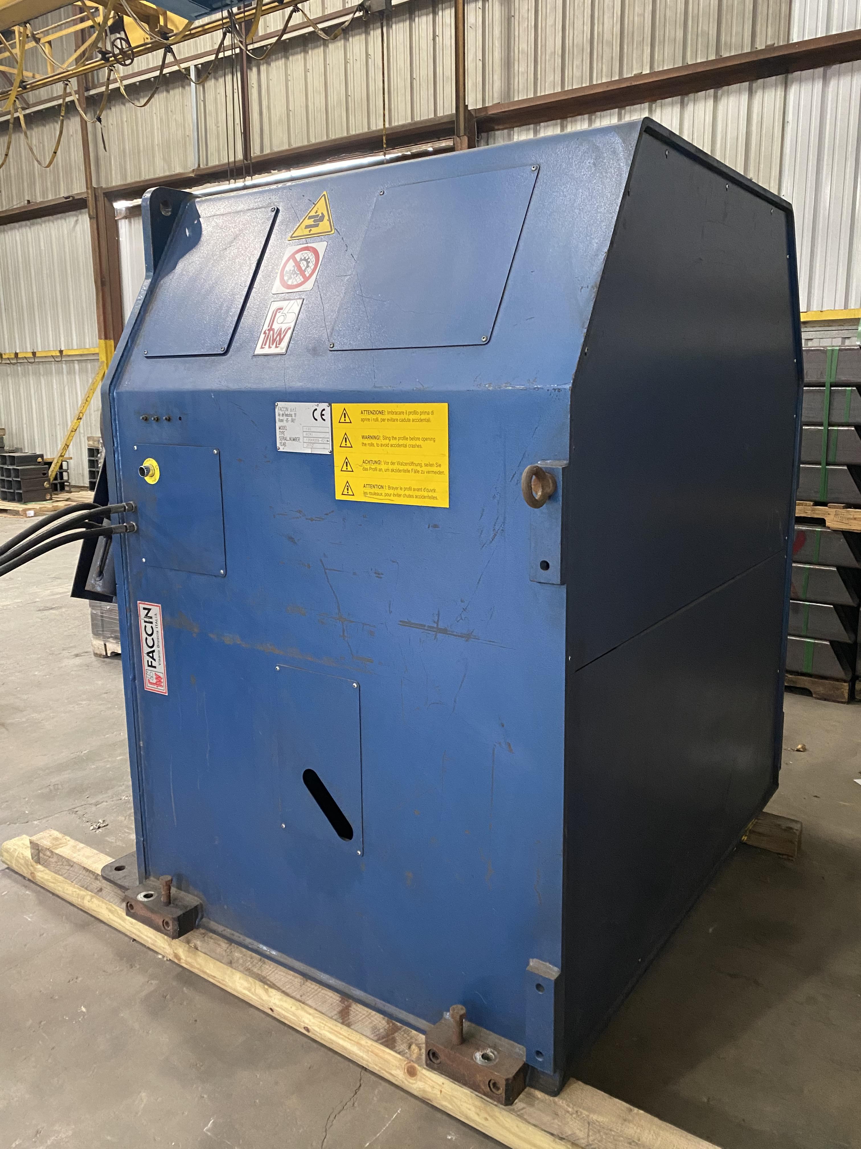 Used 2012 Faccin Hydraulic Angle Bending Roll Model: 130