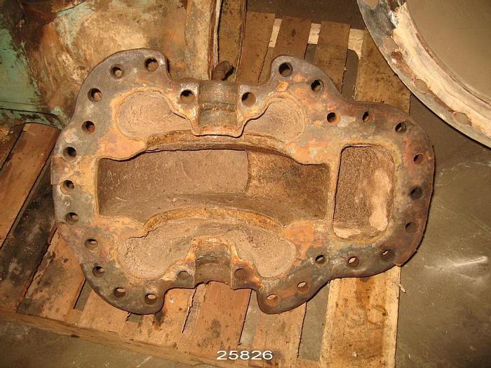 Used Goulds 3405 Split Case Double Suction Pump, 3405, 8X10X12, Split, Staggered, Skewed Vane Impeller, 12" Diameter Impeller, Ductile Iron Casing, Stainless Steel Impeller, Packing, Stainless Steel Shaft, 2000Gpm, 30 Feet Head, 1150 Rpm #25826