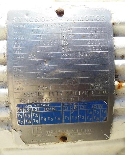 Used Pump, Positive, Waukesha, Mdl 34RF, 316 S/st, 1 HP, 2" #S742446