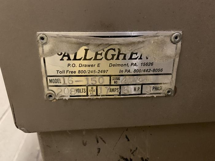 Used ALLEGHENY MODEL 16-150 16" WIDE PAPER SHREDDER
