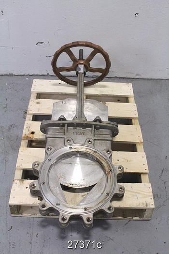 Used 12" Hand Operated V-Port Knife Gate Valve #27371