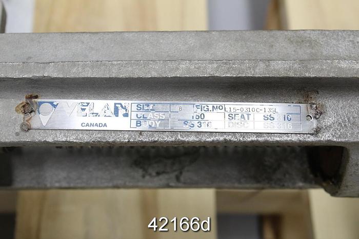 Used Velan L15-0310C-13SL 8" Hand Operated Knife Gate Valve #42166