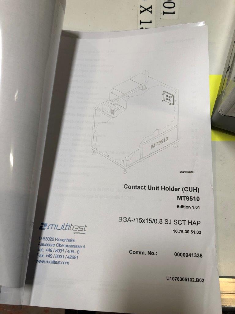 Used Multitest 256 BGA 15x15mm Test Handler Kit for MT9510