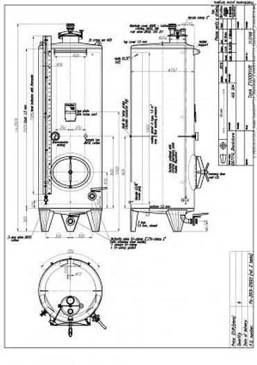 New Stock Letina 265Gal/1000L Closed Top Jacketed Tank