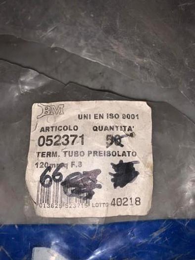 Insulated copper ring terminal 120mm2 M8 x33