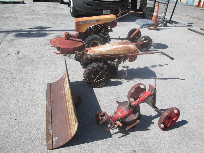 Used Vintage Gravely Walk/Ride Behinds With Attachments