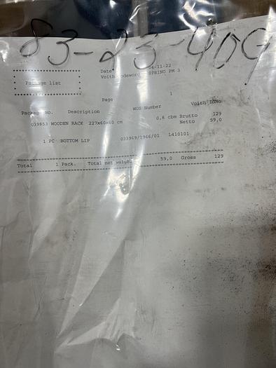 Used Voith Master Jet II Hydraulic, Dilution Control Headbox, 82.9" Pond Width #43877