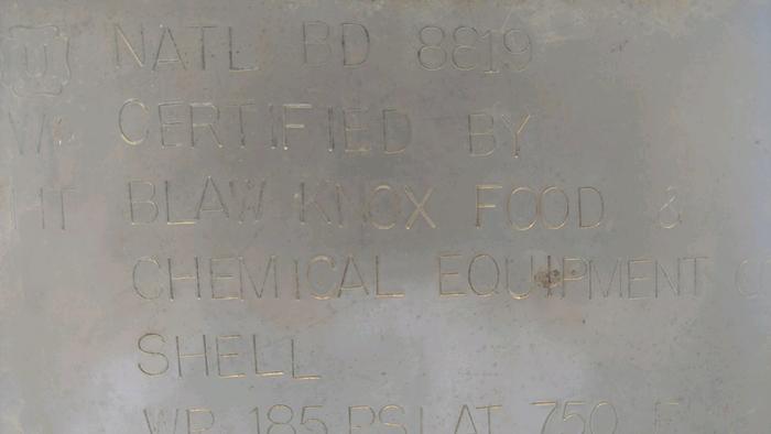 Used Evaporator, Caustic, Blaw Knox, 125 lb/hr, Drum Flaker, #L738570