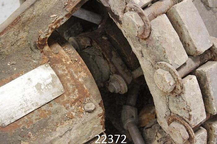 Used Allis Chalmers F9B1391 Pump, 6 X 8 X 15, Iron With Stainless Steel Wear Plate And Impeller, 6317 Inboard Bearing, 5315 Outboard Bearing #22372