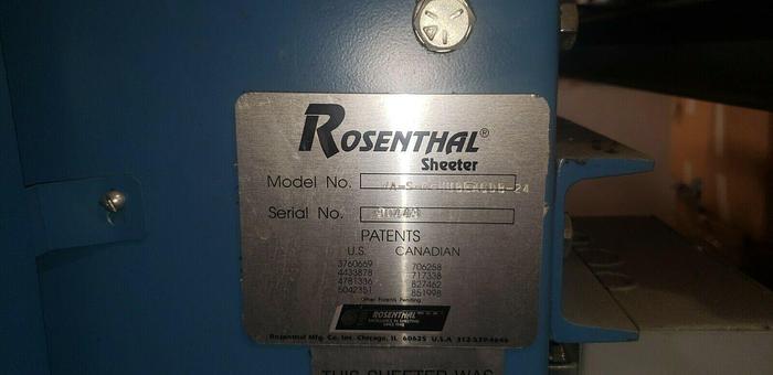 Used 72" ROSENTHAL SHEETER MODEL WA-S-6-HUBEACDB-24 W/ DUAL UNWIND