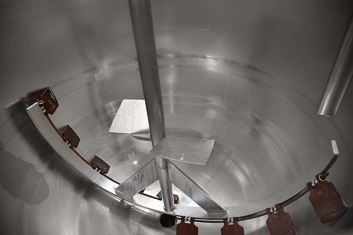 Used GROEN 150 GAL. STATIONARY "DIRECT" STEAM KETTLE w/ SINGLE AGITATION & SCRAPE SURFACE N-150