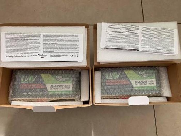 Used 16000mAh 22.2V 25C - 6 cells 355.2Wh UAV EPS