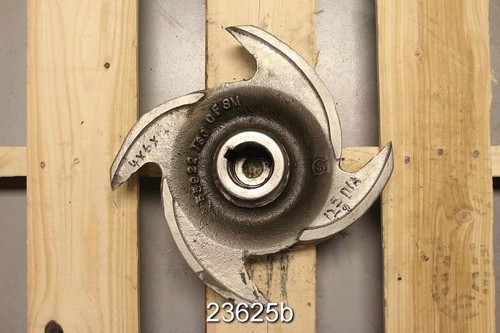 Used Goulds 3175 Impeller, 2/4-Vanes, 4X6X14, 12 5/8" Diameter #23625
