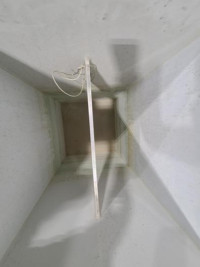 Used Polypro Tank Counter Flow Rinse side and bottom support 24" x 24" x 42"