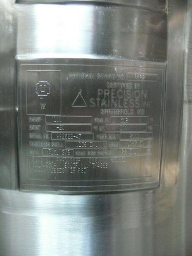 Used Lot of 4 Precision 200 Liter 316 Stainless Steel  Pressure Vessel 100 PSI @ 302F