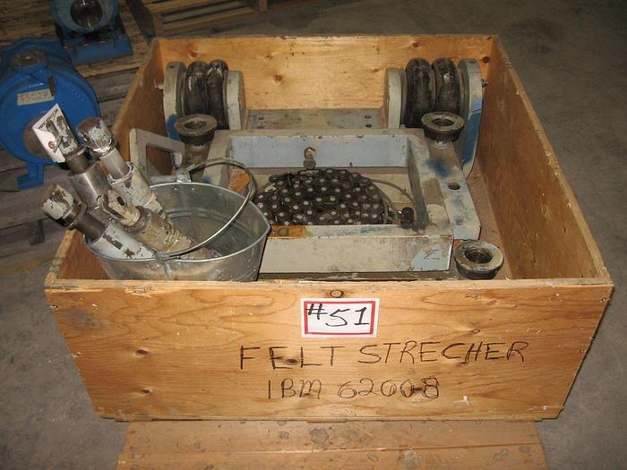 Used PAPER MACHINE FELT WIRE GUIDE ASSEMBLY STRETCHER