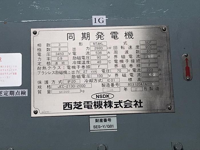 Used Niigata 18V22AG gas generator two sets in excellent working condition.