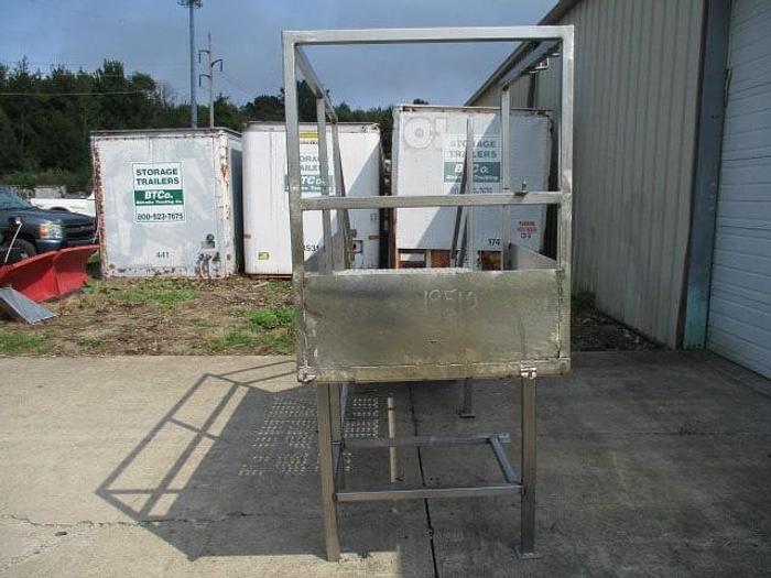 Used Work Platform; Stainless Steel, 7' 6"Lx3'W
