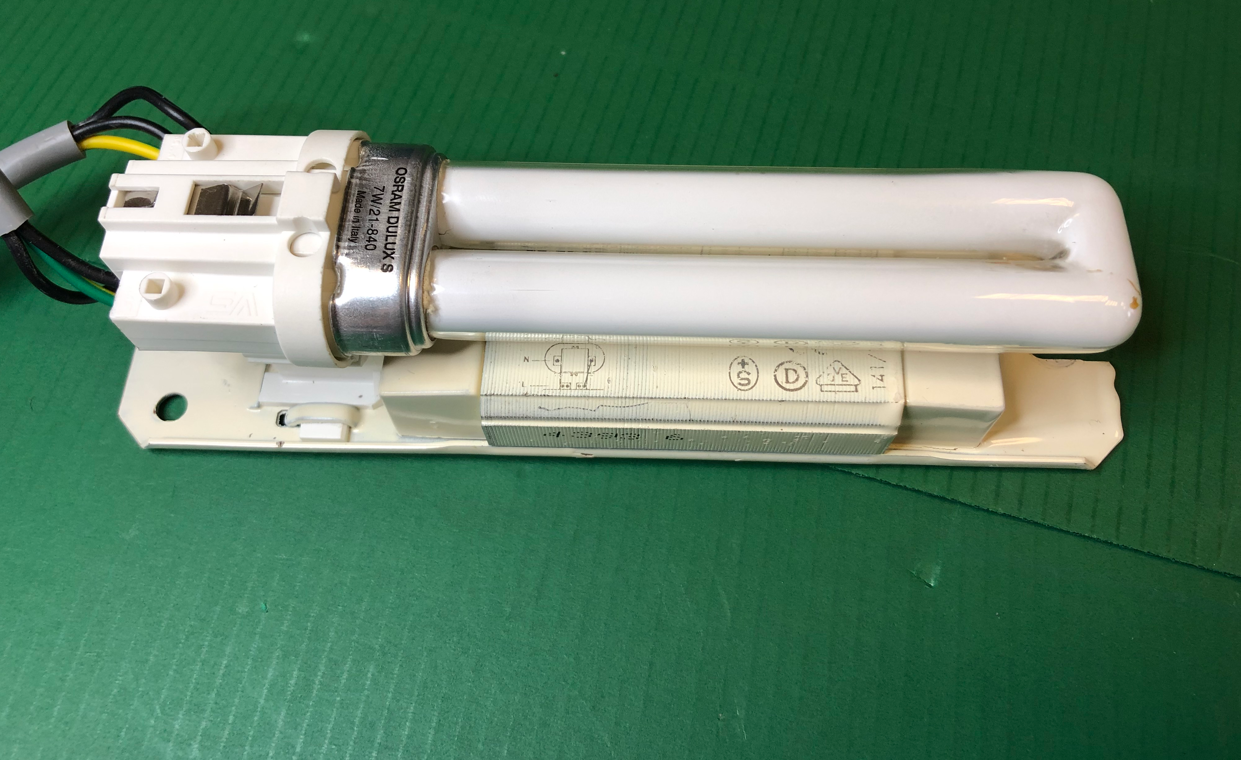 Used ABB Vorschaltgerät PL-S Dulux S Ralux S 5W 7W 9W 11W With Dulux Bulb