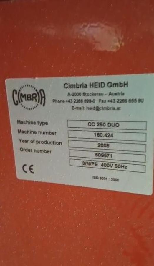 Used Cimbria Centricoater CC250 DUO