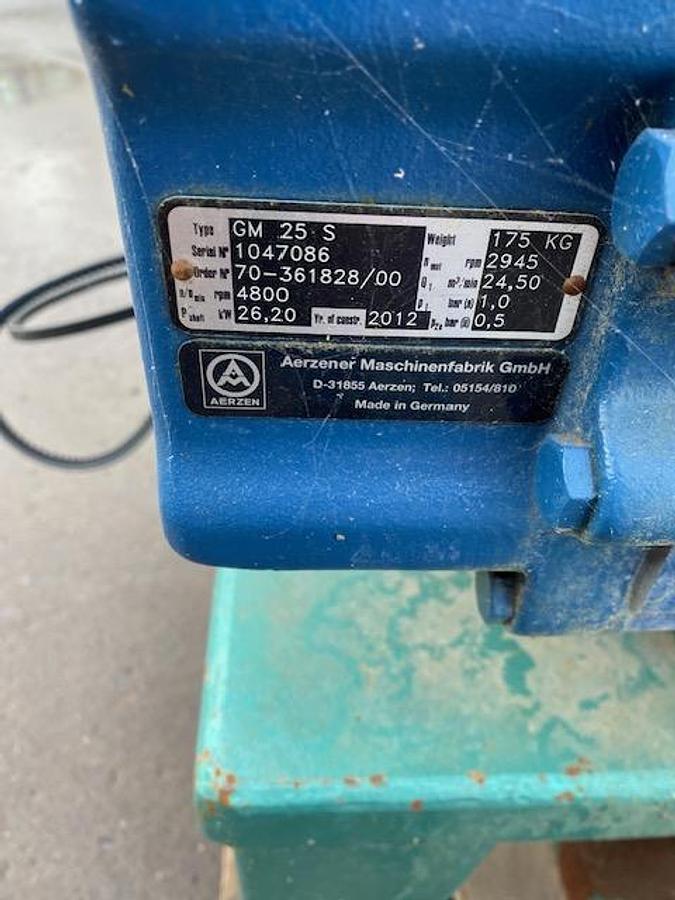 Used PAM Aerzen GM25S Rotary Lobe Industrial Blower 