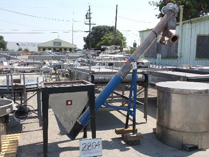 Stainless Steel Hopper Feed Tank with Screw Auger Discharge