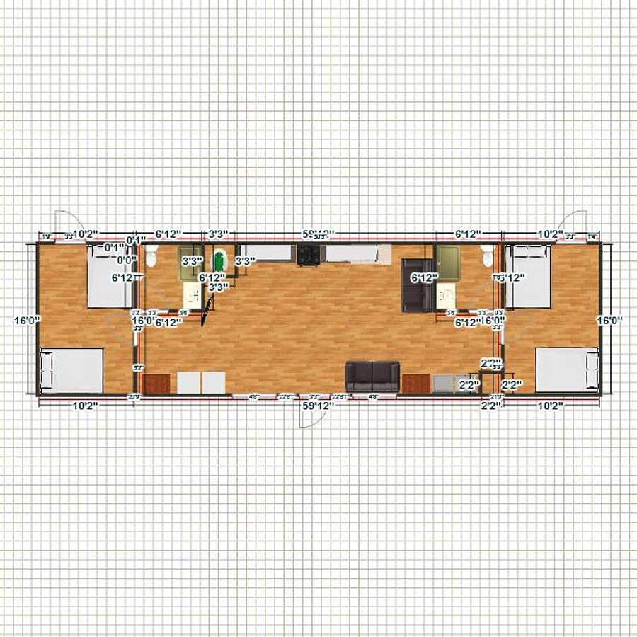 Used 2014 Custom 2 Bed Skid House