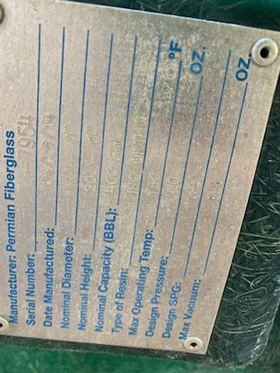 Used PERMIAN Tanks & Vessels - Production Tanks