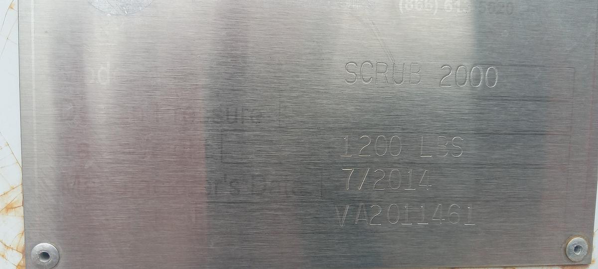 Used 2014 EVOQUA SCRUB 2000 Activated Carbon Filter