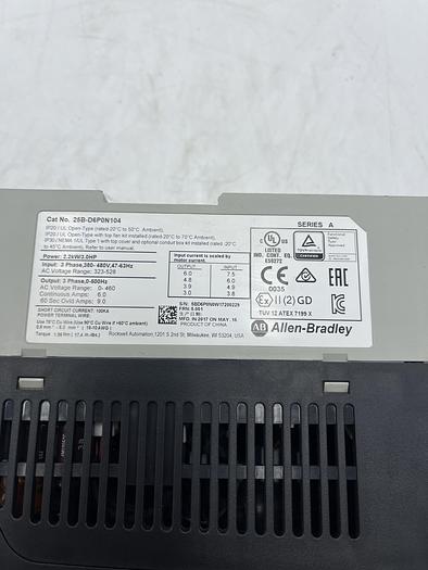 Used AB ALLEN BRADLEY 25B-D6P0N104 AB ALLEN BRADLEY 25B-D6P0N104