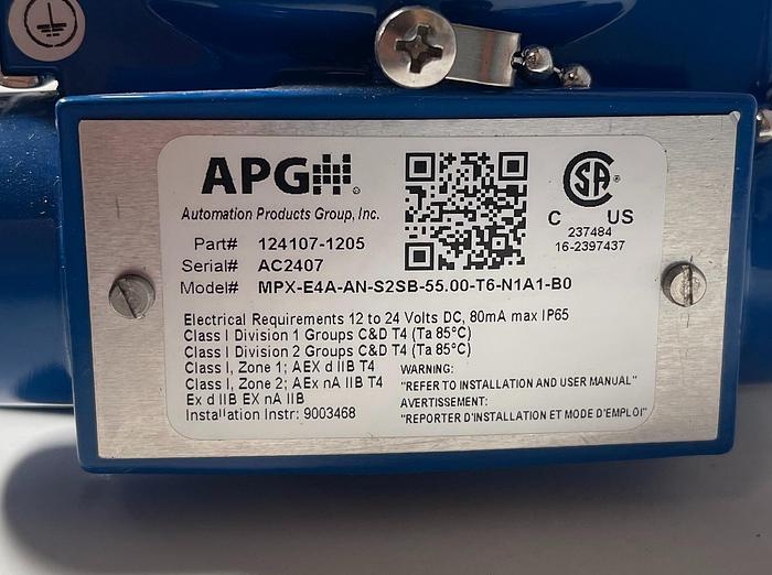APG MPX/E Level and Temperature Transmitter 45PSI