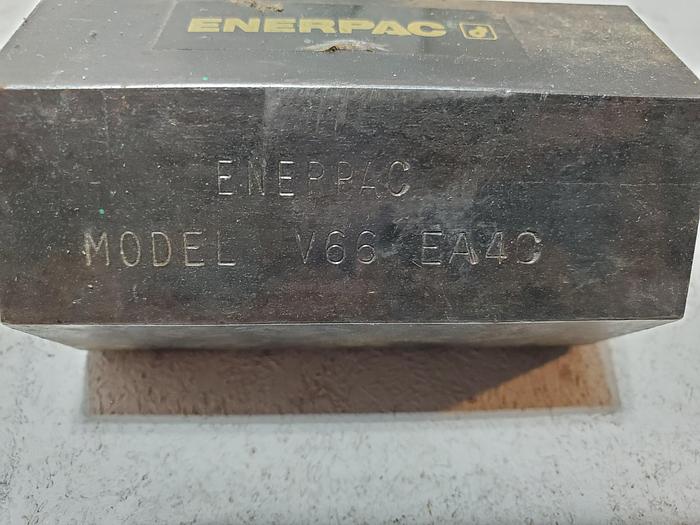 Used ENERPAC V-66 LOAD HOLDING MANUAL CHECK VALVE USA MADE (BRD3)