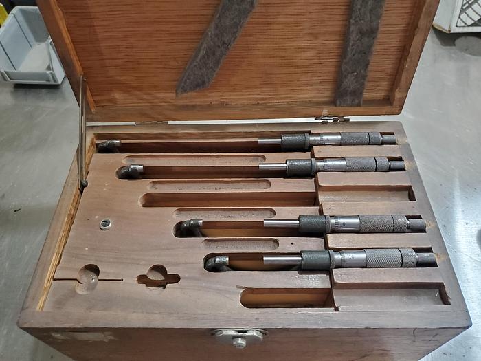 Used Lufkin Rule Co. Machinist Micrometer Set 1-6" (Missing 3-4")